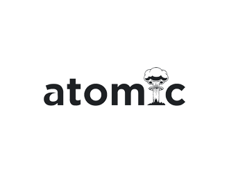 atomic logo design by Rizqy