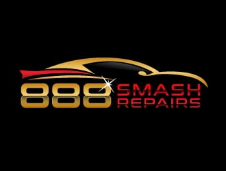 888 Smash Repairs logo design by akilis13