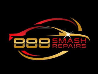 888 Smash Repairs logo design by akilis13