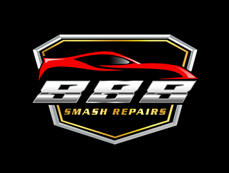 888 Smash Repairs logo design by 3Dlogos