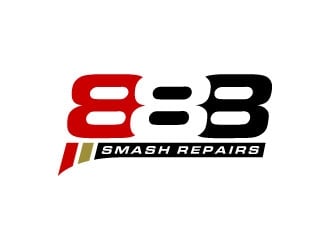 888 Smash Repairs logo design by sanworks