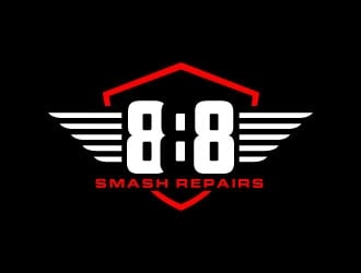 888 Smash Repairs logo design by sanworks