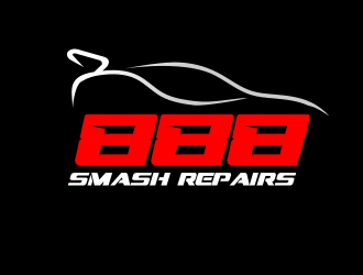 888 Smash Repairs logo design by Rossee