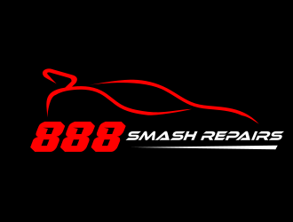 888 Smash Repairs logo design by Rossee