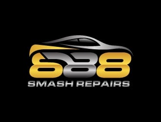 888 Smash Repairs logo design by MUSANG