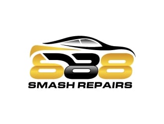 888 Smash Repairs logo design by MUSANG