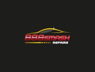 888 Smash Repairs logo design by crazher