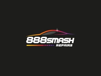 888 Smash Repairs logo design by crazher