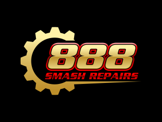 888 Smash Repairs logo design by ekitessar