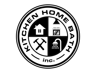 KHB Construction or Kitchen   Home   Bath inc  logo design by aura