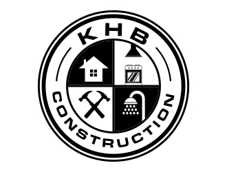 KHB Construction or Kitchen   Home   Bath inc  logo design by aura