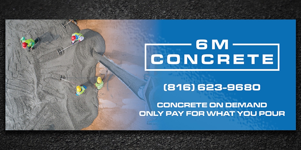 6M Concrete logo design by Boomstudioz