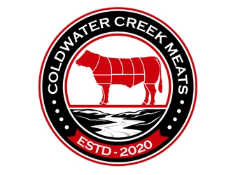 Cold Water Creek Meats logo design by DreamLogoDesign