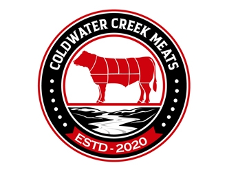 Cold Water Creek Meats logo design by DreamLogoDesign