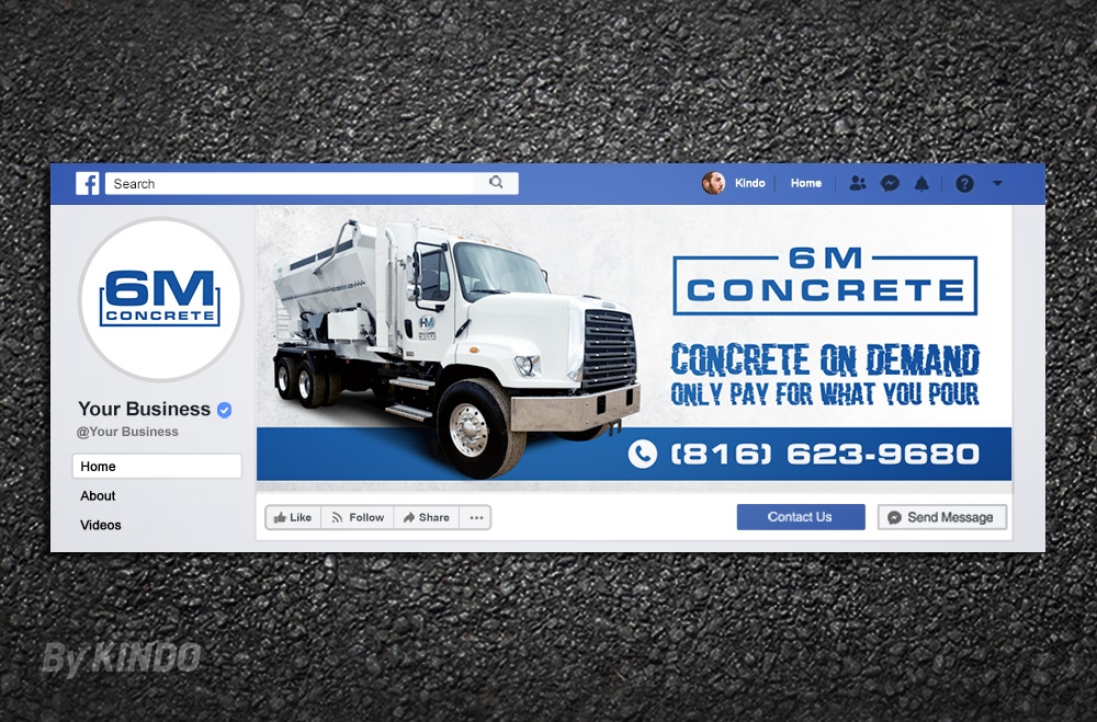 6M Concrete logo design by Kindo