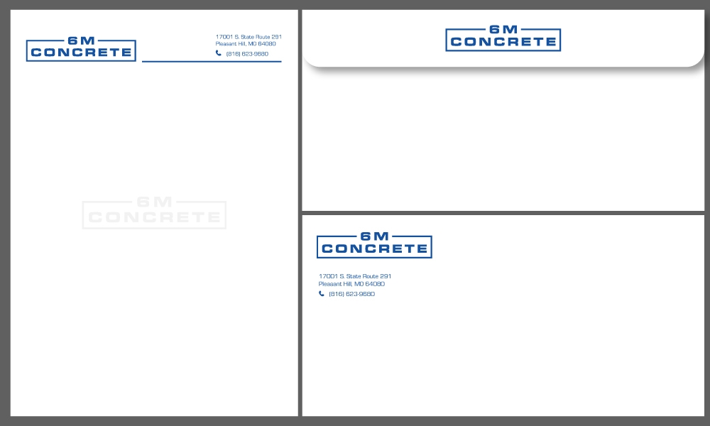 6M Concrete logo design by Gelotine