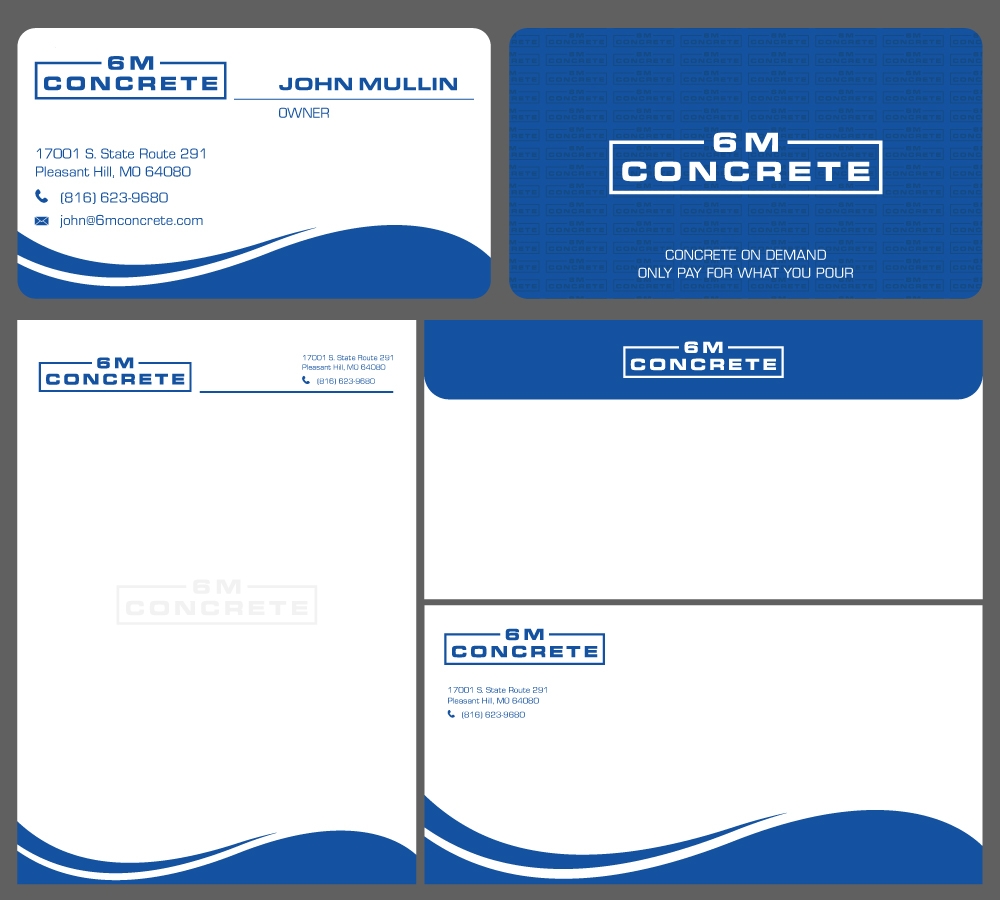 6M Concrete logo design by Gelotine