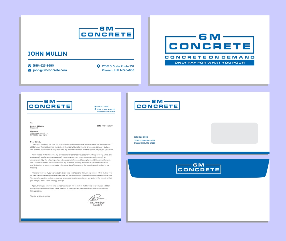 6M Concrete logo design by zizze23