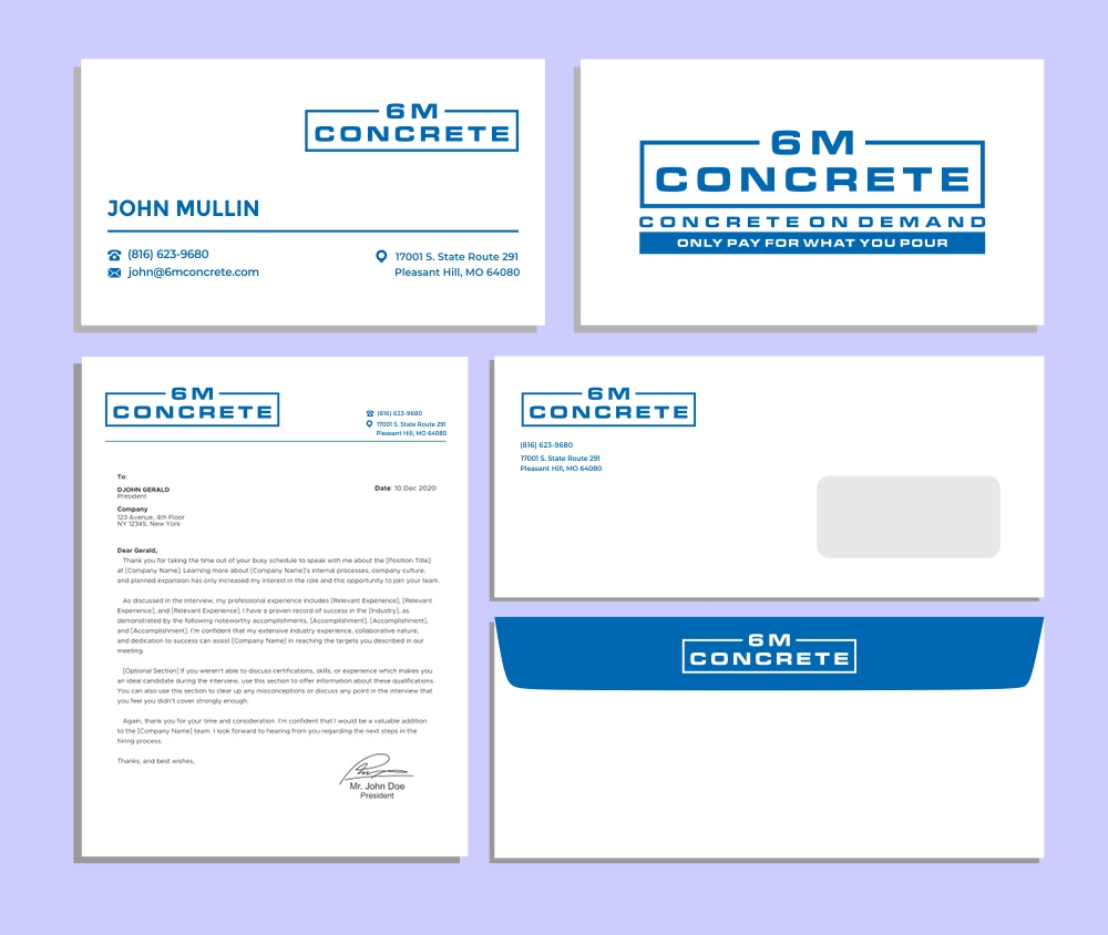 6M Concrete logo design by zizze23