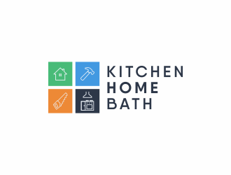 KHB Construction or Kitchen   Home   Bath inc  logo design by violin