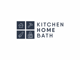 KHB Construction or Kitchen   Home   Bath inc  logo design by violin