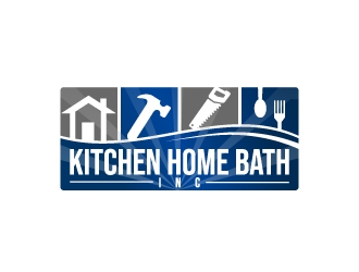 KHB Construction or Kitchen   Home   Bath inc  logo design by MUSANG