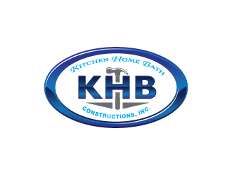 KHB Construction or Kitchen   Home   Bath inc  logo design by enan+graphics