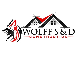 Wolff S & D Construction logo design by DreamLogoDesign