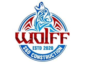 Wolff S & D Construction logo design by DreamLogoDesign