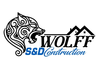 Wolff S & D Construction logo design by DreamLogoDesign