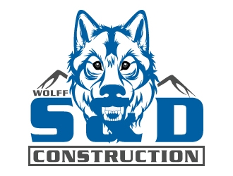 Wolff S & D Construction logo design by Suvendu