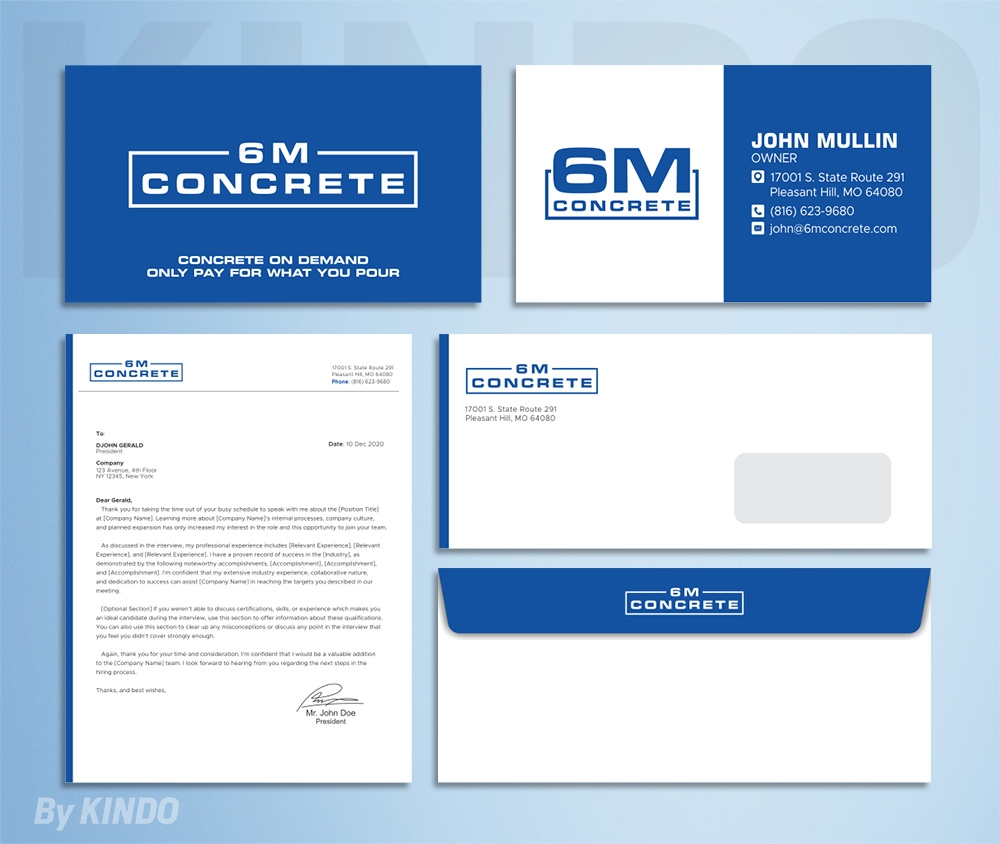 6M Concrete logo design by Kindo