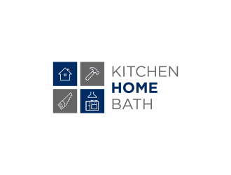 KHB Construction or Kitchen   Home   Bath inc  logo design by violin