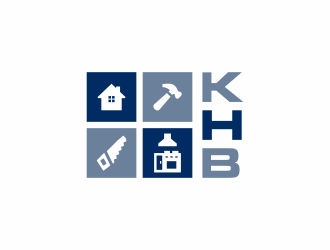 KHB Construction or Kitchen   Home   Bath inc  logo design by violin