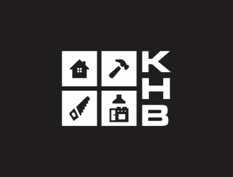 KHB Construction or Kitchen   Home   Bath inc  logo design by violin