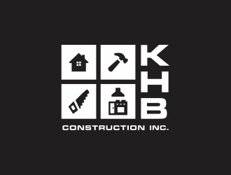 KHB Construction or Kitchen   Home   Bath inc  logo design by violin