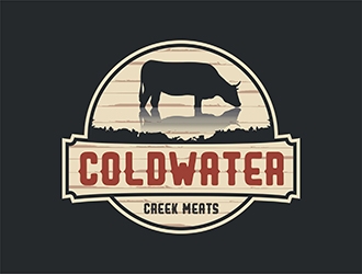 Cold Water Creek Meats logo design by gitzart