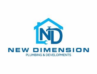 New Dimension Plumbing & Developments logo design by Mahrein