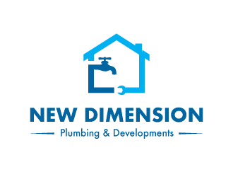 New Dimension Plumbing & Developments logo design by PRN123