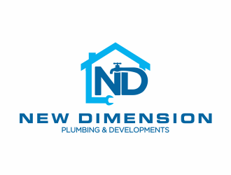 New Dimension Plumbing & Developments logo design by Mahrein