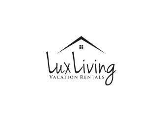 LuxLiving Vacation Rentals logo design by bombers