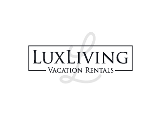 LuxLiving Vacation Rentals logo design by aryamaity