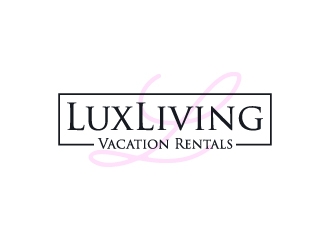 LuxLiving Vacation Rentals logo design by aryamaity