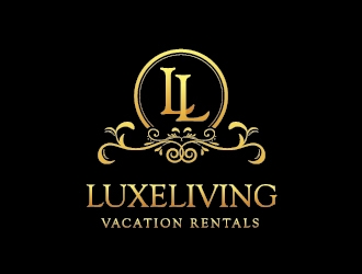 LuxLiving Vacation Rentals logo design by chad™