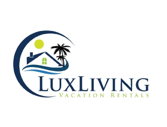 LuxLiving Vacation Rentals logo design by AamirKhan