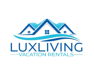 LuxLiving Vacation Rentals logo design by AamirKhan