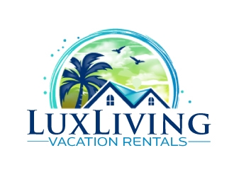 LuxLiving Vacation Rentals logo design by AamirKhan