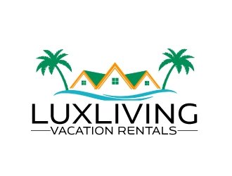 LuxLiving Vacation Rentals logo design by AamirKhan