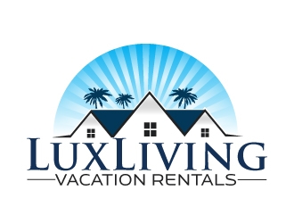 LuxLiving Vacation Rentals logo design by AamirKhan