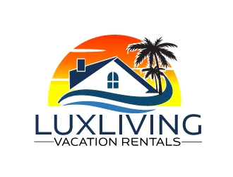 LuxLiving Vacation Rentals logo design by AamirKhan